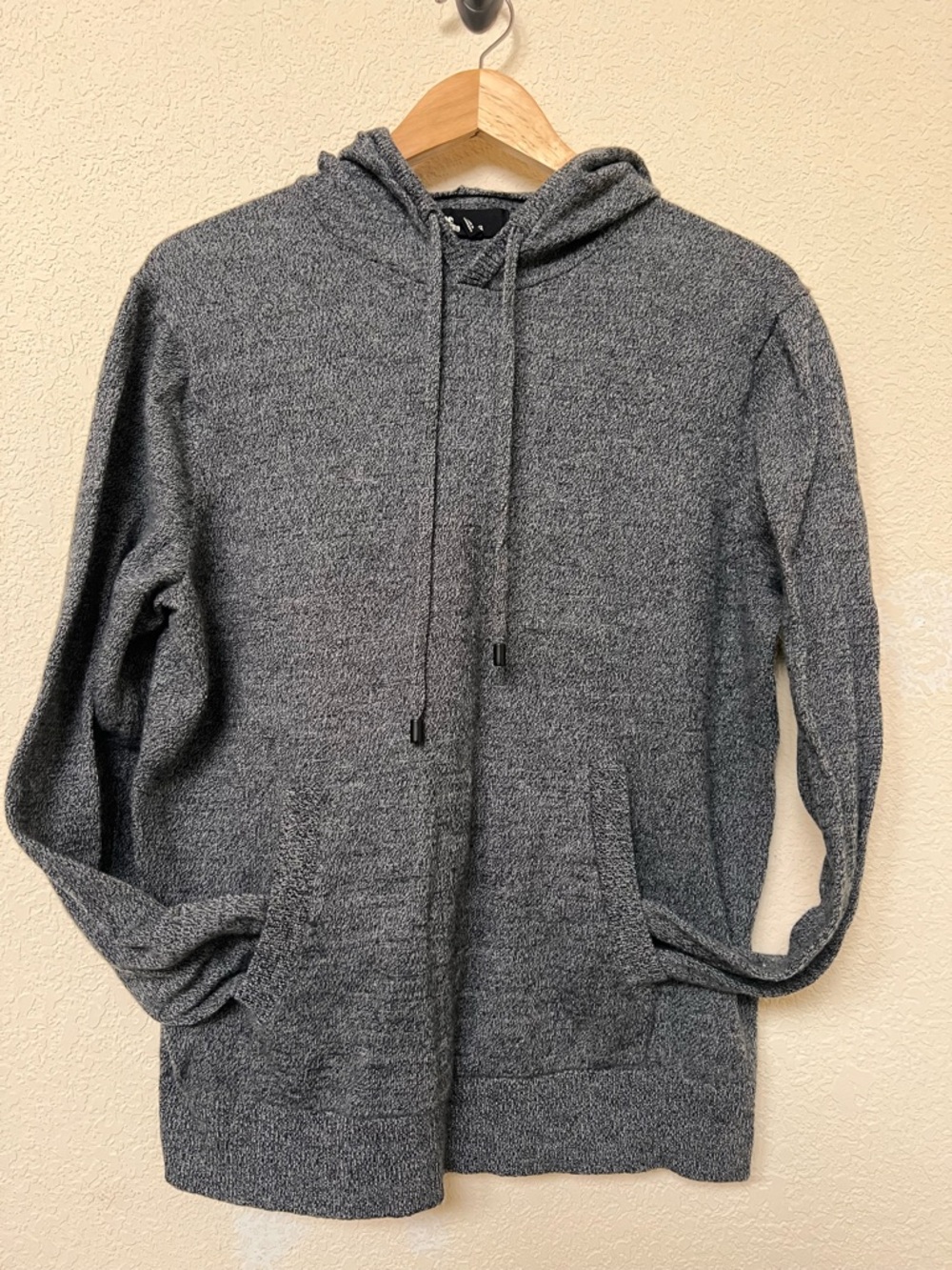 The Commons Men's Charcoal Knit Brosnan Hooded Pullover Sweatshirt Stitch Fix